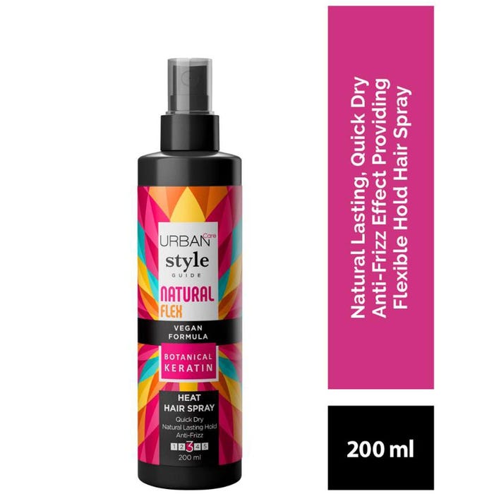 Urban Care Style Guide Natural Flex with Botanical Keratin Vegan Formula Hair Spray 200 ml