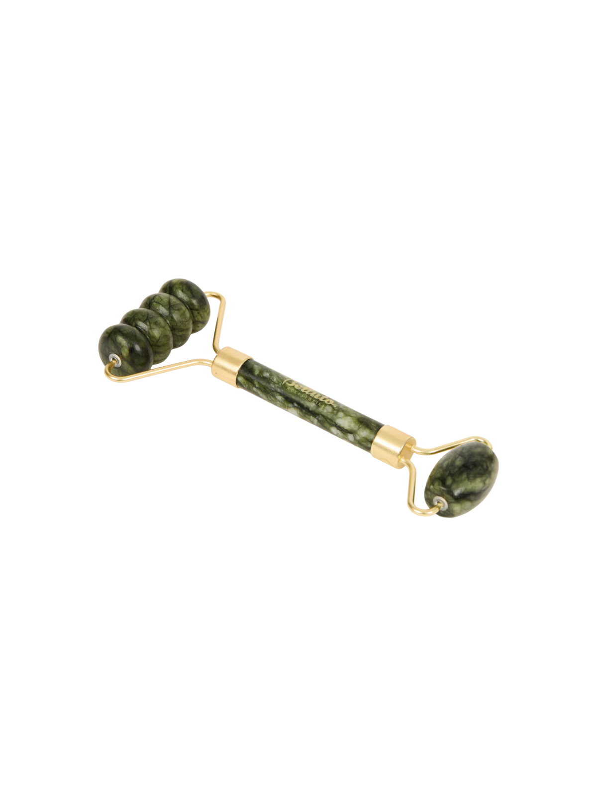 Dual Jade Roller – Smooth & Textured 100% Xiuyan Stone