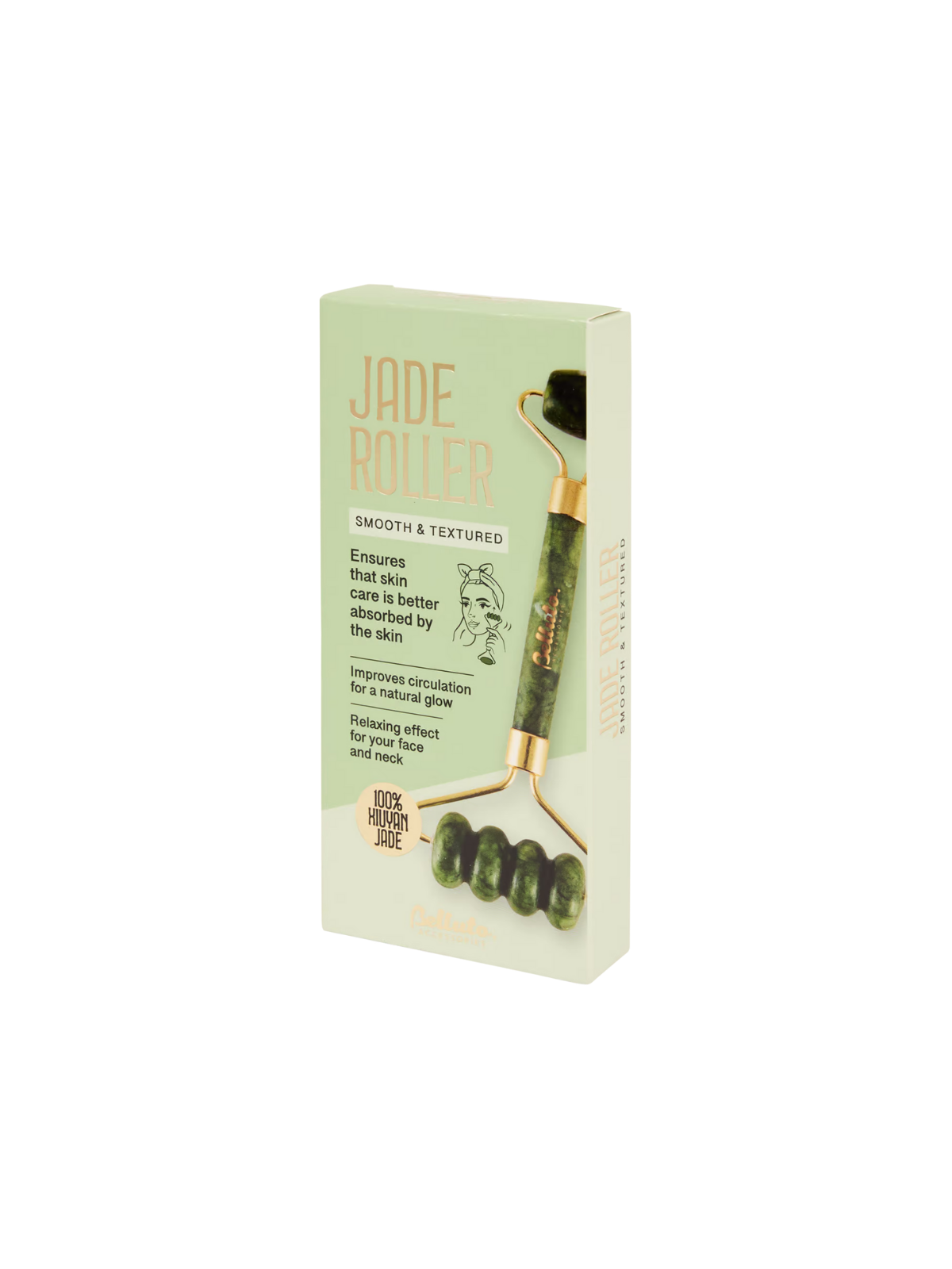 Dual Jade Roller – Smooth & Textured 100% Xiuyan Stone