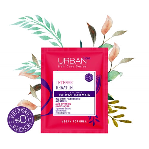 URBAN CARE Intense Keratin Brittle SOS Recovery PreShower Hair Care Mask 50 ml