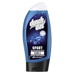 Duschdas 3-in-1 Sport Shower Gel and Shampoo with Sporty Fresh Fragrance Dermatologically Tested (3 pieces-250ml×3=750ml) - Aegean Vibe