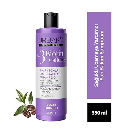 Urban Care Expert Series Biotin Caffeine Hair-Scalp Shampoo Vegan Formula 350 ml