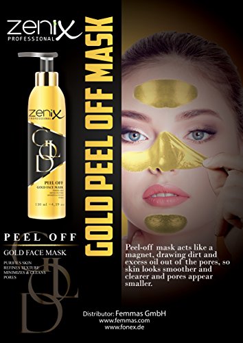 Zenix Gold Face Mask Peel – Golden Exfoliating Mask Against Pimples, Blackheads and Impurities 130 ml