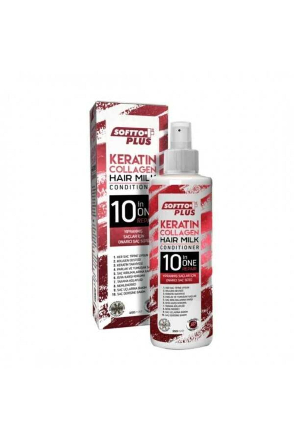 SOFTTO PLUS Keratin & Collagen Hair Care Milk 250 ml - Aegean Vibe