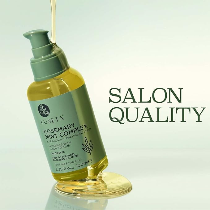 Luseta Rosemary Oil for Hair Growth - Strengthening and Moisturizing Formula for Thinning, Damaged Hair and Split Ends - Color Safe 100 ml