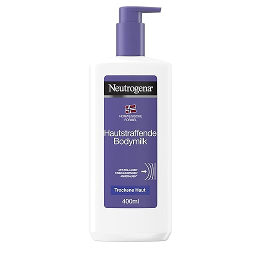 Neutrogena Skin Firming Body Milk (400 ml), Moisturising Body Lotion for Noticeably More Elastic Skin, Instantly Absorbing Body Cream with Active Minerals, for Dry Skin