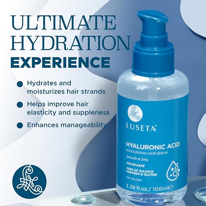 Luseta Hyaluronic Acid Moisturizing Hair Serum 100 ml – Deep Hydration & Repair for Dry, Damaged Hair