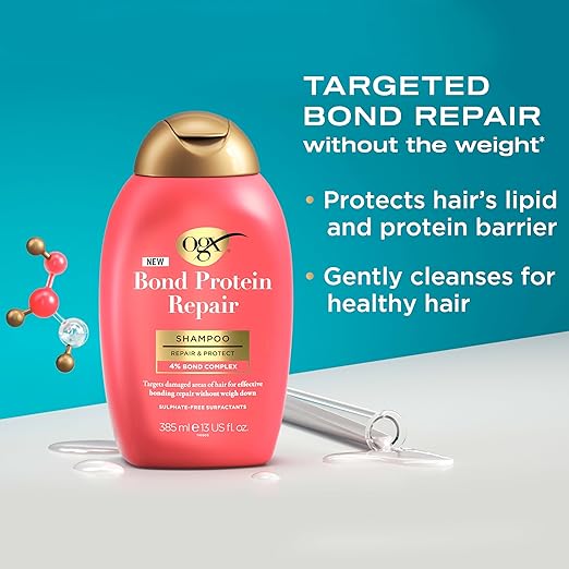 OGX Repair and Protect Bond Protein Repair Shampoo, 385 ml
