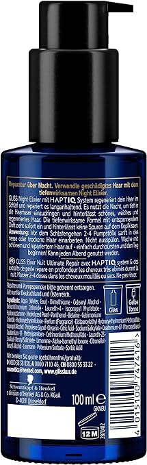 Schwarzkopf Gliss Night Elixier Ultimate Repair Hair Serum 100 ml