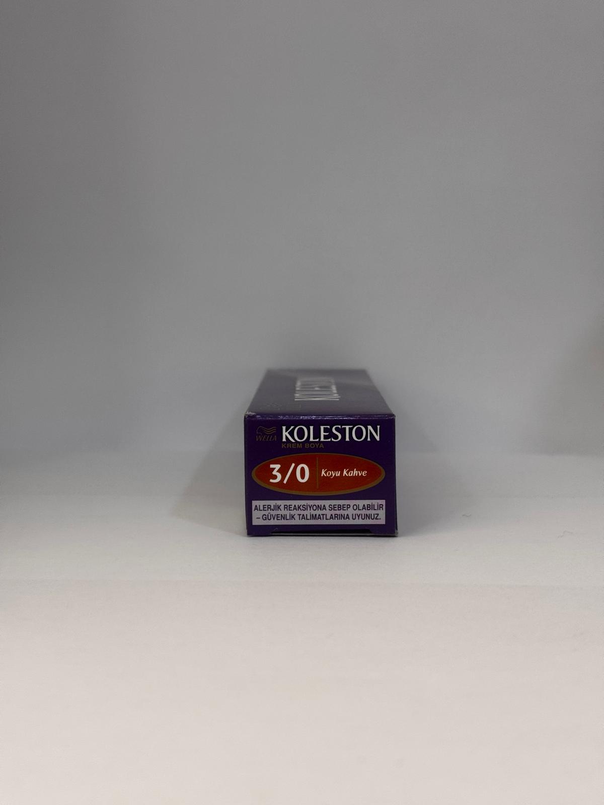 Wella Koleston Permanent Cream Hair Dye 3/0 Dark Brown 50 ml