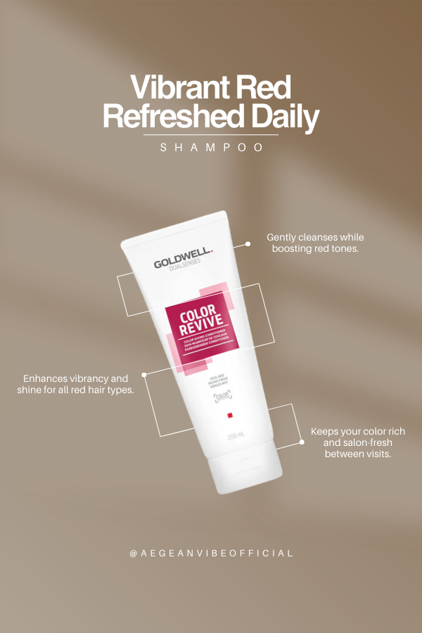 GOLDWELL Dualsenses Color Revive Cool Red Shampoo 250 ml Radiant Red for All Hair Types