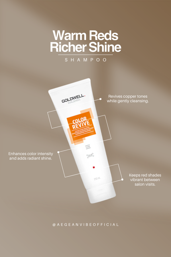 GOLDWELL Dualsenses Color Revive Warm Red Shampoo for All Copper Hair Types 250 ml