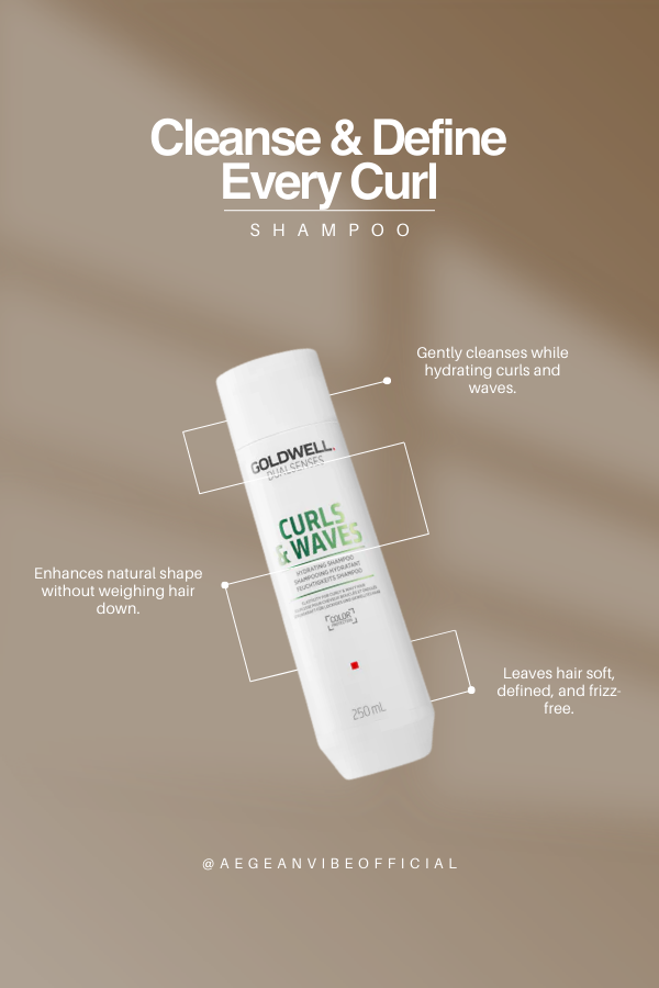 GOLDWELL Dualsenses Curls & Waves Moisturising Shampoo 250 ml – Gentle Cleanse & Care for Curls