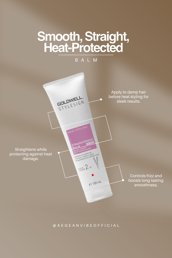Goldwell StyleSign Heat Styling Straightening Balm 100 ml – Heat Protection & Smooth Straight Hair