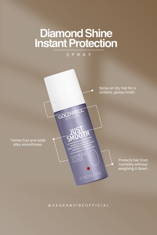 Goldwell StyleSign Just Smooth Diamond Gloss Spray 3x50 ml – Shine & Protection Finishing Spray Set