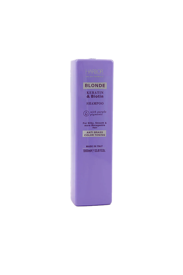 Harbor Salon Formula Blonde Keratin and  Biotin Shampoo with Purple Pigments 1000 ml