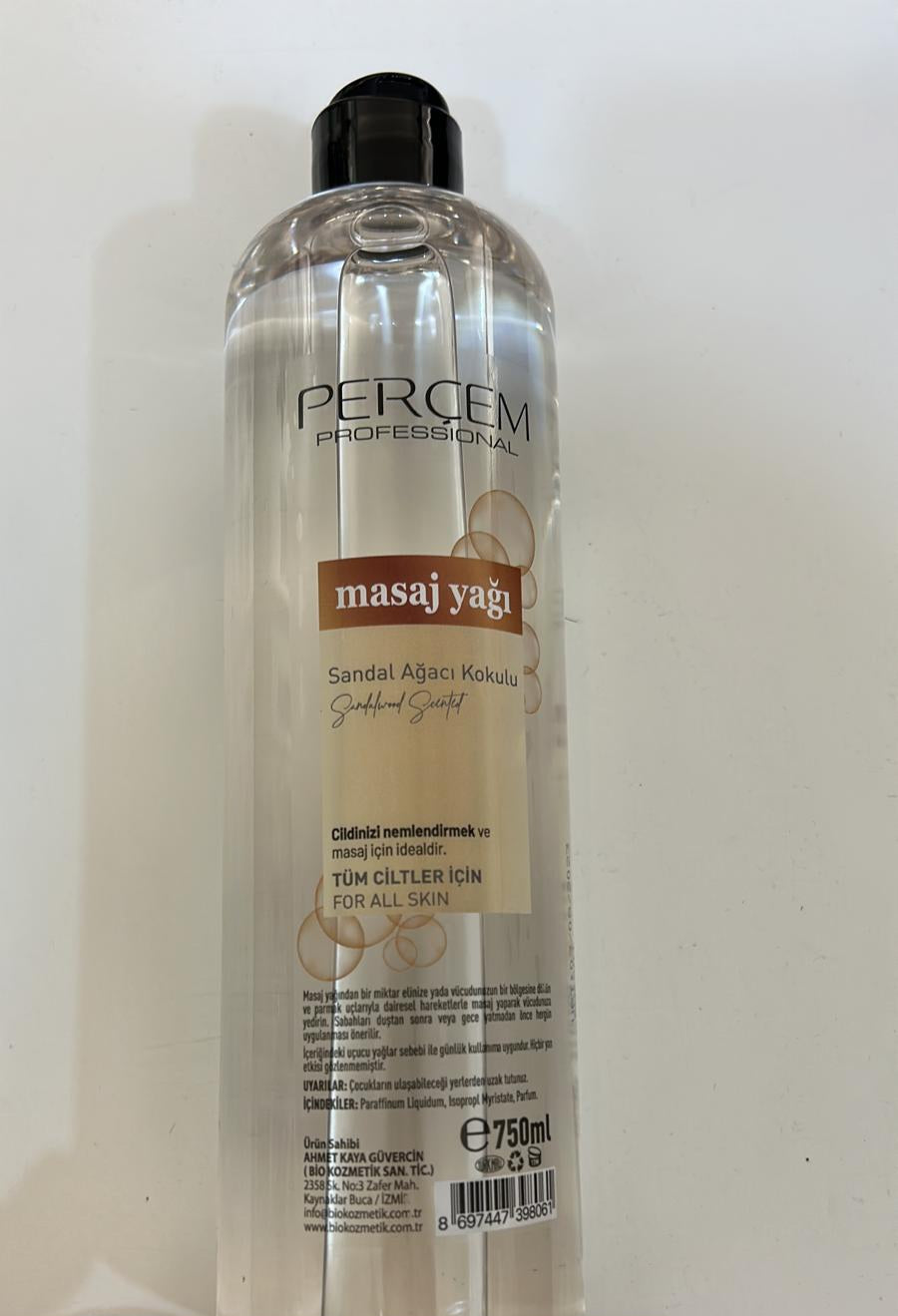 PERCEM Professional Massage Oil with Sandalwood Scented 750 ml - Aegean Vibe