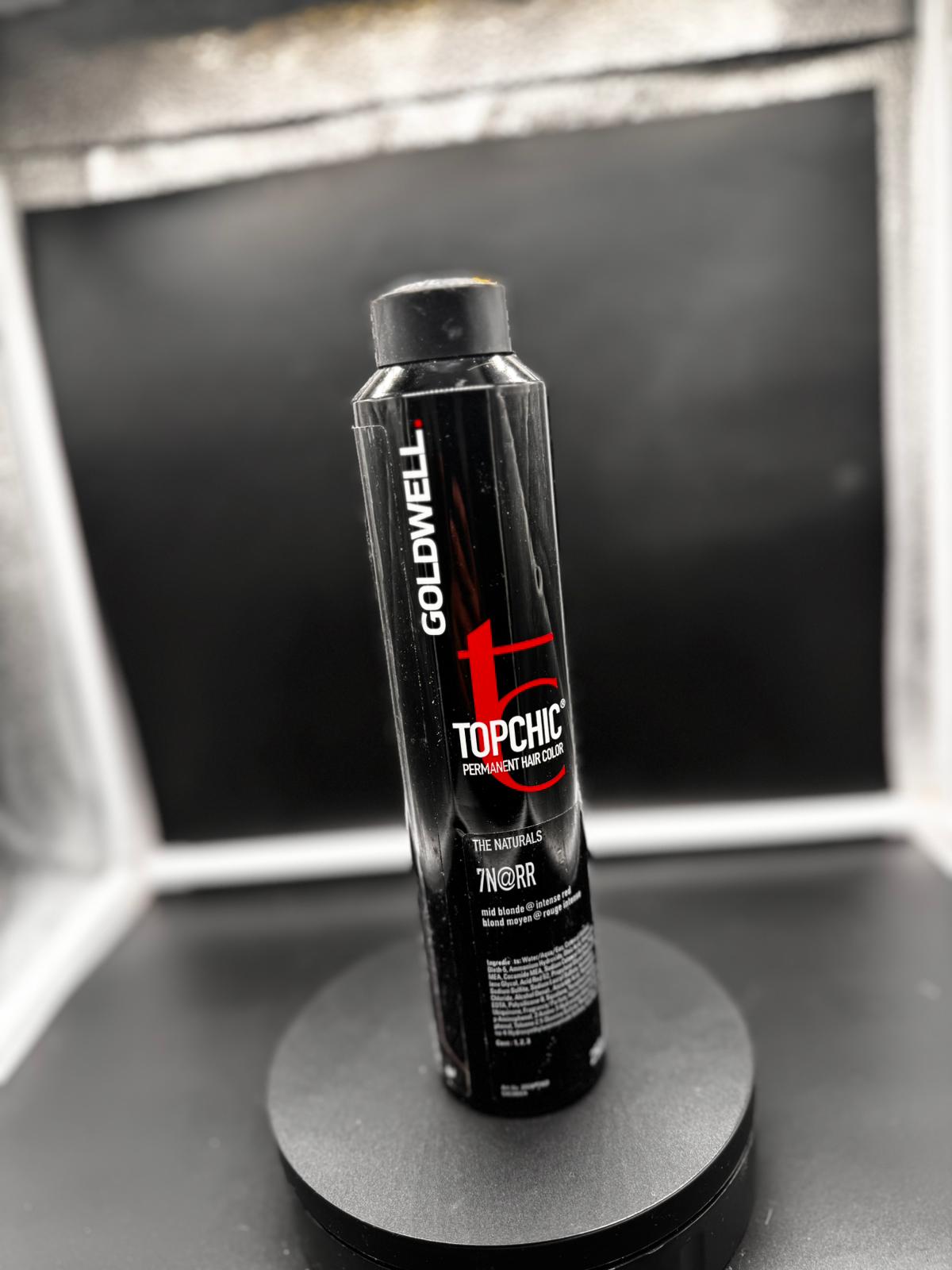 GOLDWELL TOPCHIC PERMANENT HAIR COLOR The Naturals 7N@RR mid blonde@intense red 250 ml