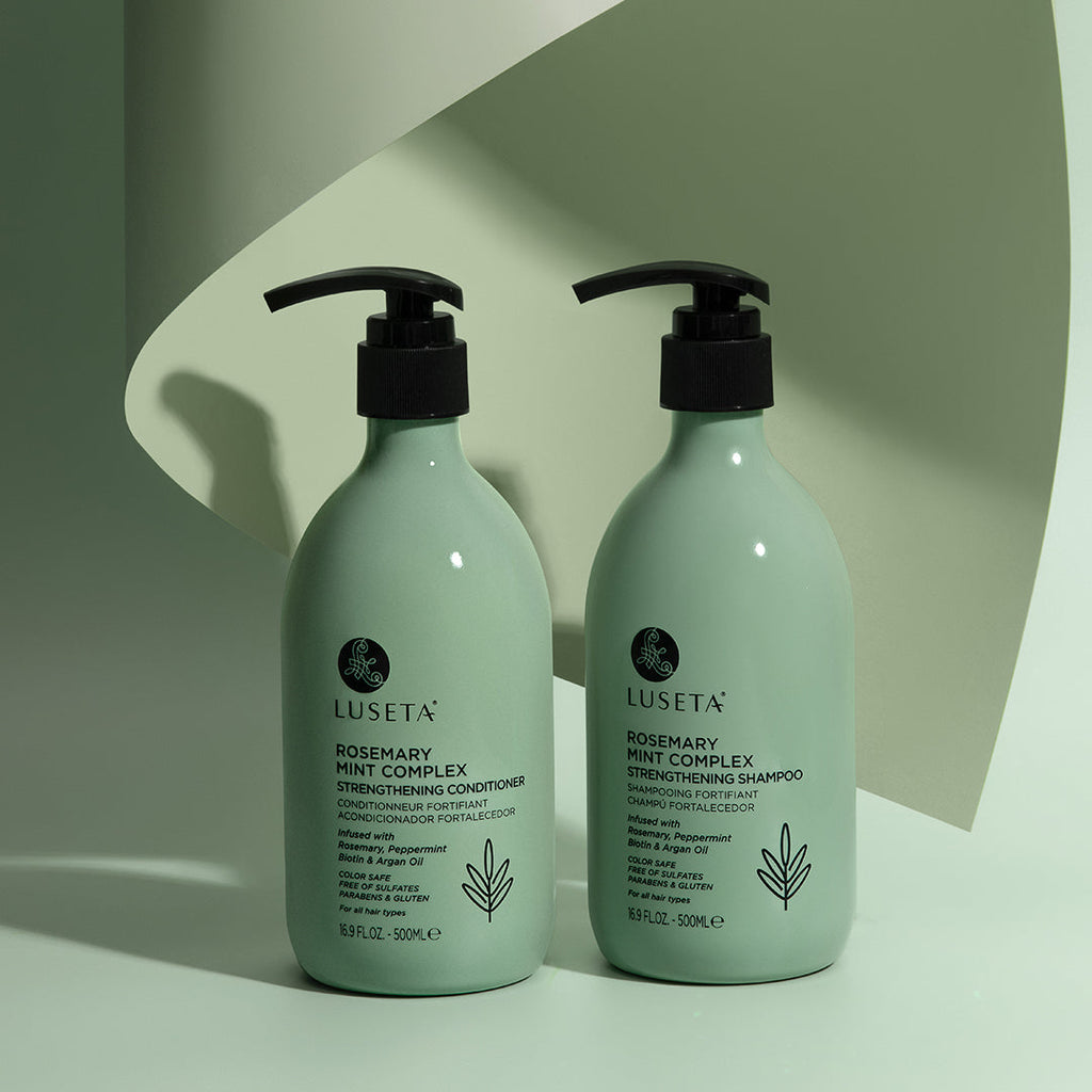 Luseta Rosemary & Mint Complex Refreshing Scalp Streghtening Set: 500 ml Shampoo, 500 ml Conditioner, 100 ml Serum