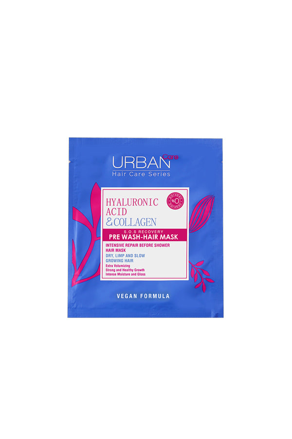 URBAN CARE Hyaluronic Acid & Collagen SOS Recovery PreShower Hair Care Mask 50 ml