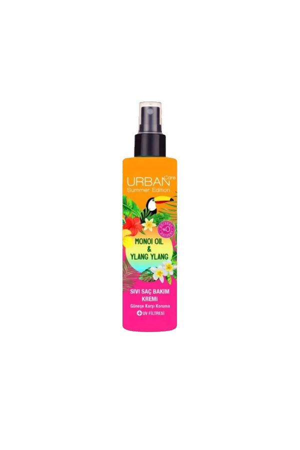Urban Care Summer Edition Monoi Oil & Ylang Ylang Sunscreen Liquid Hair Care Cream Vegan 200ml - Aegean Vibe