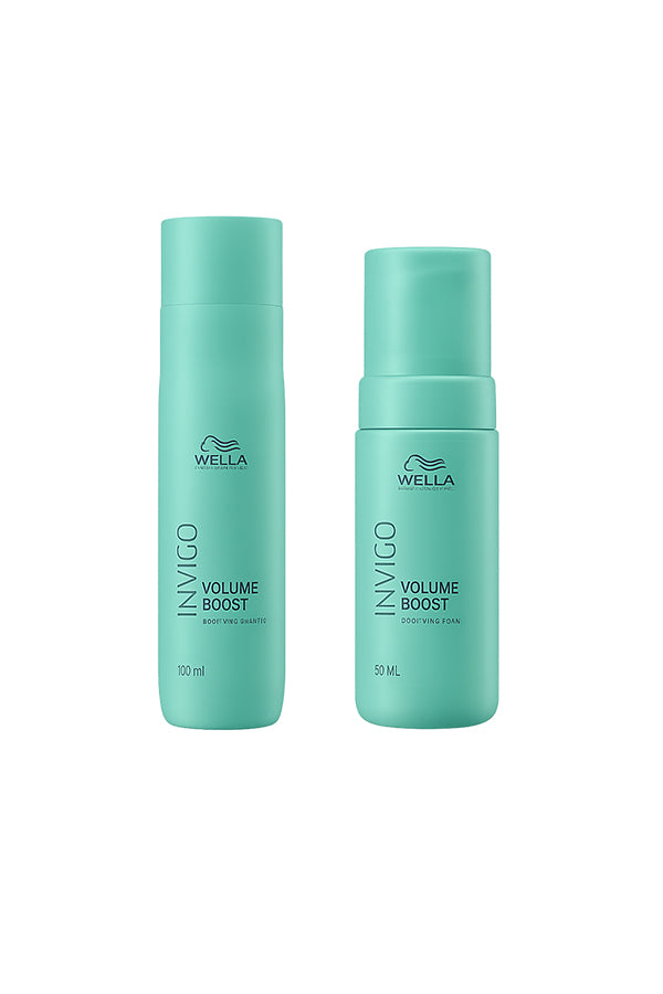 WELLA Professionals INVIGO Volume Boost Bodifying Shampoo 250 ml + WELLA Invigo Hair Bodifying Foam Volume Boost 150 ml - Aegean Vibe