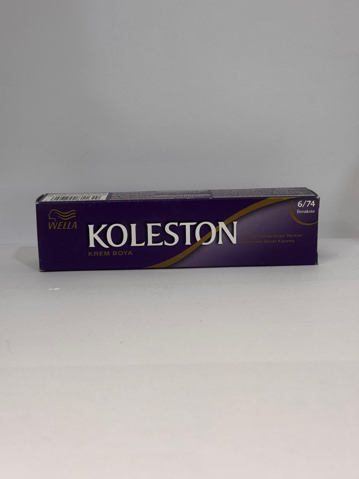 Wella Koleston Permanent Hair Color 6/74 Dark Blonde Intense Red 50ml