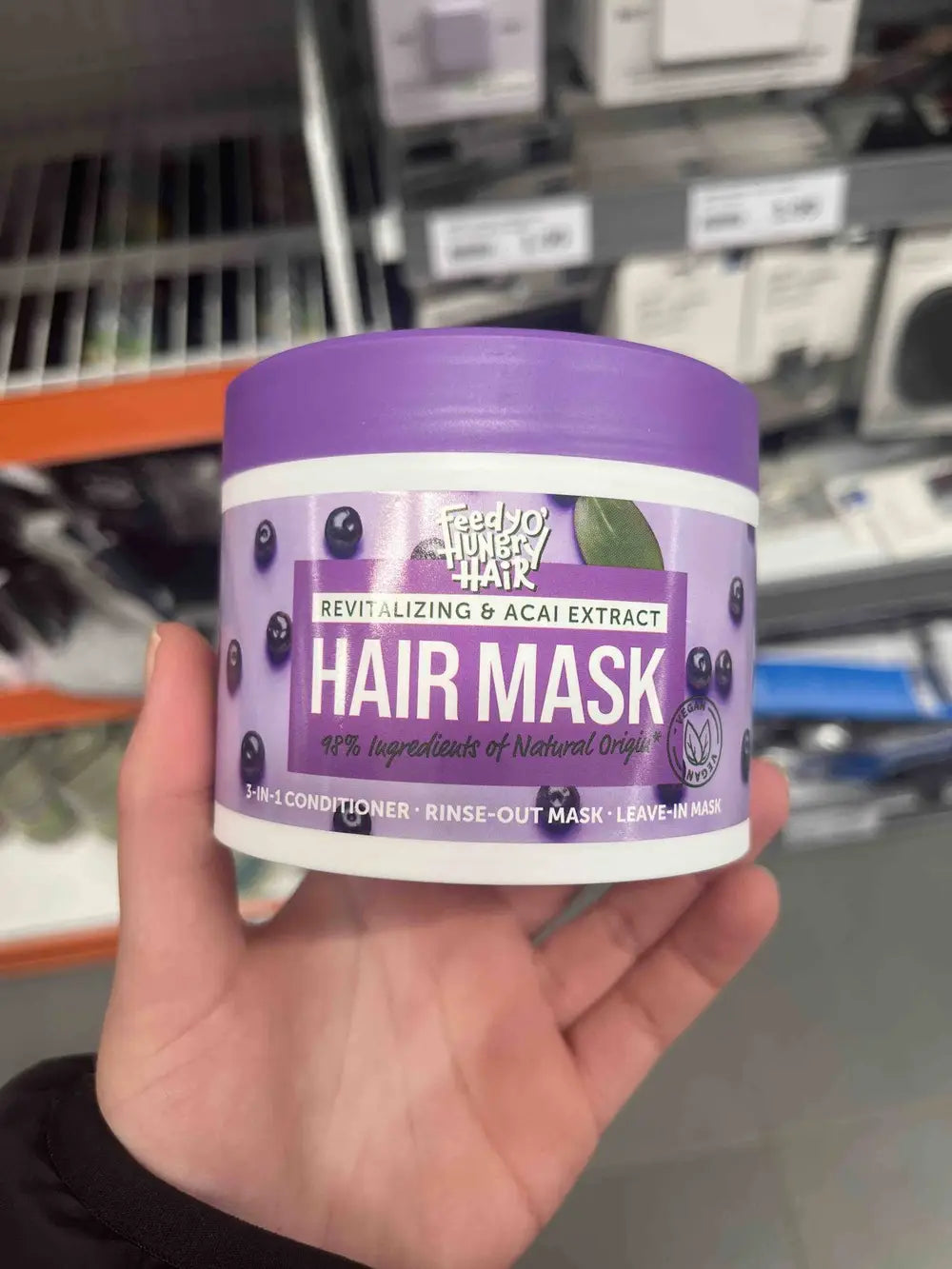 Feedyo Hungry Hair Revitalizing Acai Extract Hair Mask 300 ml